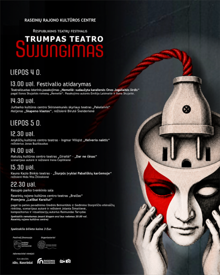 Raseiniuose karaliaus teatras – festivalis „Trumpas teatro sujungimas“ kviečia į šešis išskirtinius pasirodymus