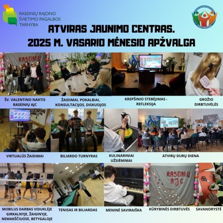 Veiklus ir įkvepiantis vasaris Raseinių jaunimo centre