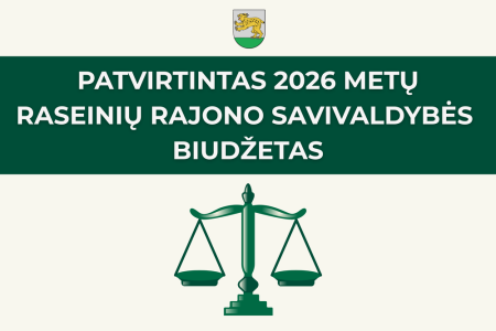 Patvirtintas Raseinių rajono savivaldybės 2026 metų biudžetas