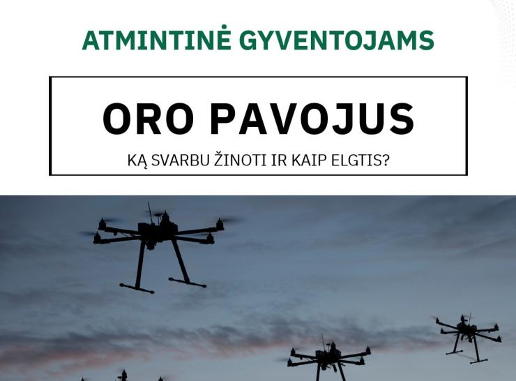 Atmintinė gyventojams dėl oro pavojaus