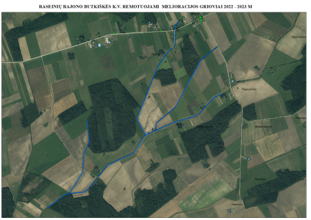 Raseinių rajono Butkiškės k.v. melioracijos griovių remontas