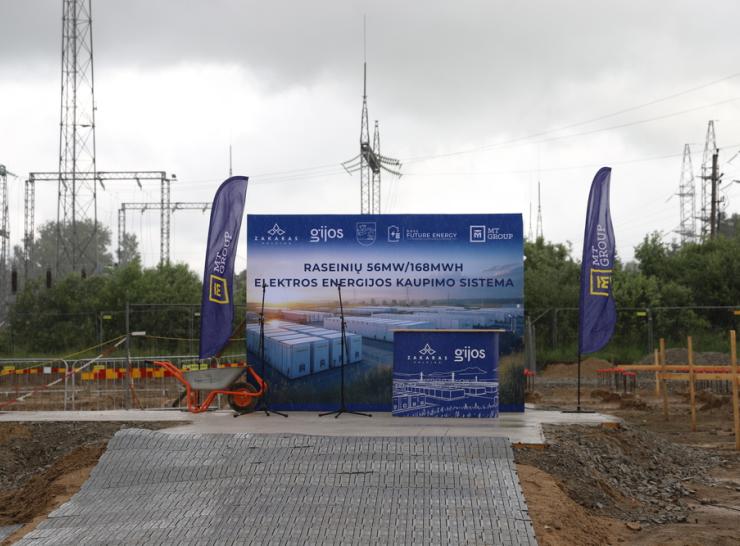 Raseinių rajone pradedamas statyti vienas didžiausių baterijų parkų Lietuvoje