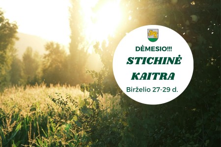 Gyventojai įspėjami dėl artėjančios kaitros