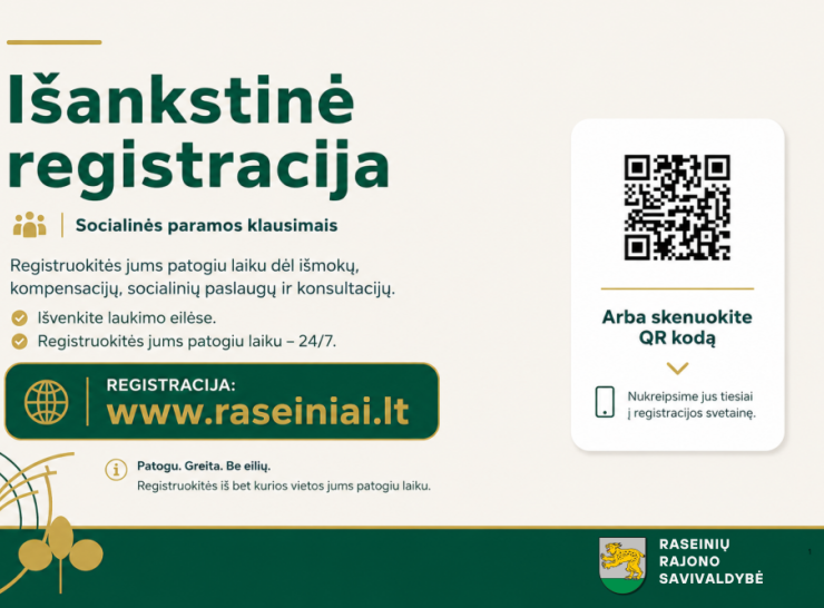Gyventojai kviečiami iš anksto registruotis priėmimui pas Socialinės paramos skyriaus specialistus