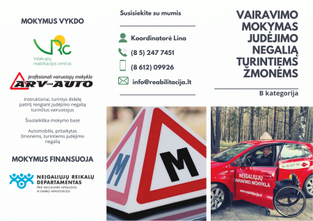 Vairavimo kursai negalią turintiems žmonėms
