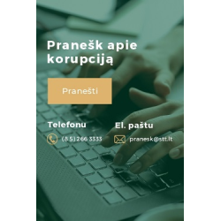 Pranešk apie korupciją